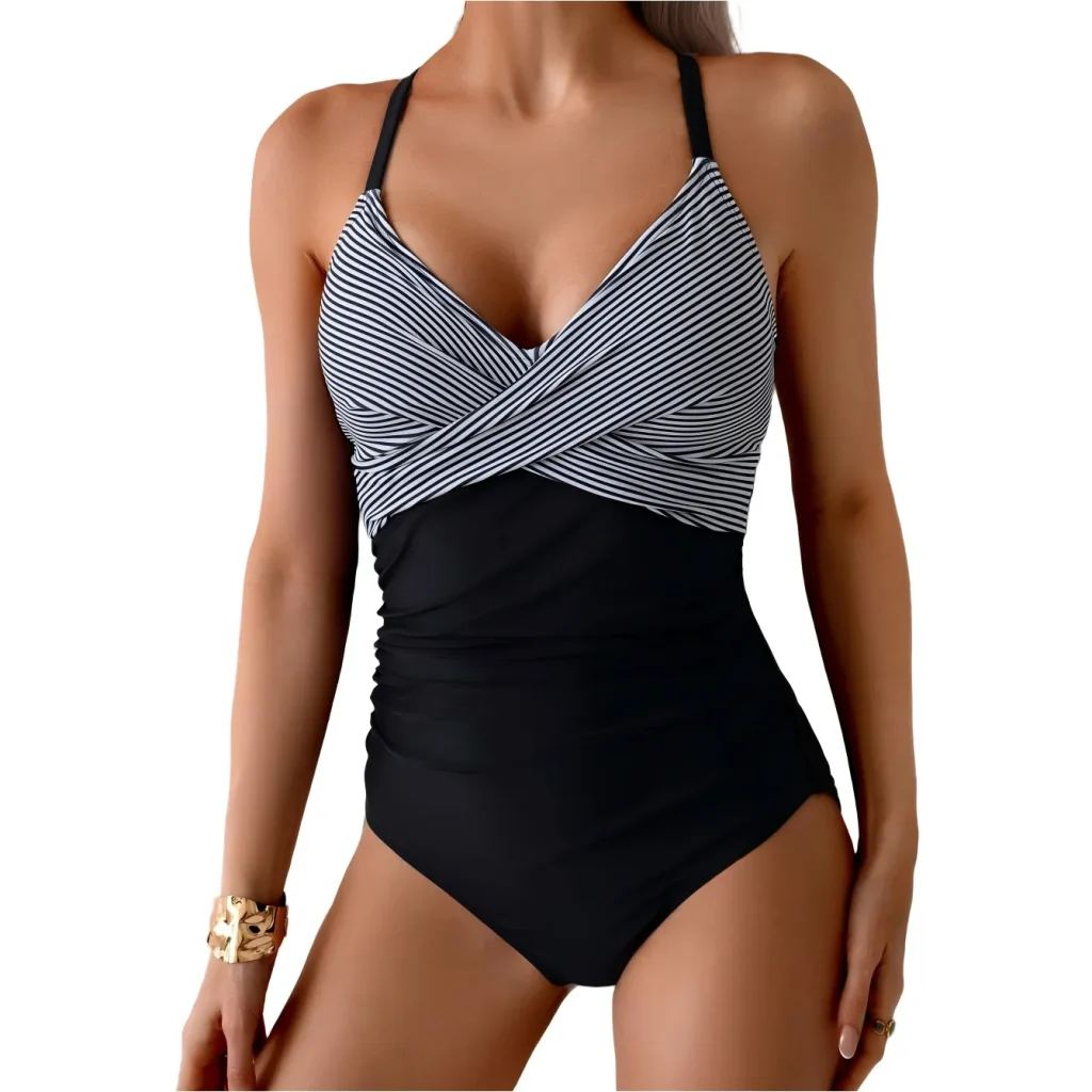Women’s Push Up Tummy Control Wrap One Piece Swimsuit