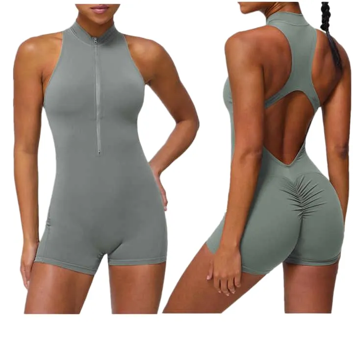 Women’s Workout Romper Manufacturer | One-Piece Yoga Jumpsuit & Tank Top Supplier