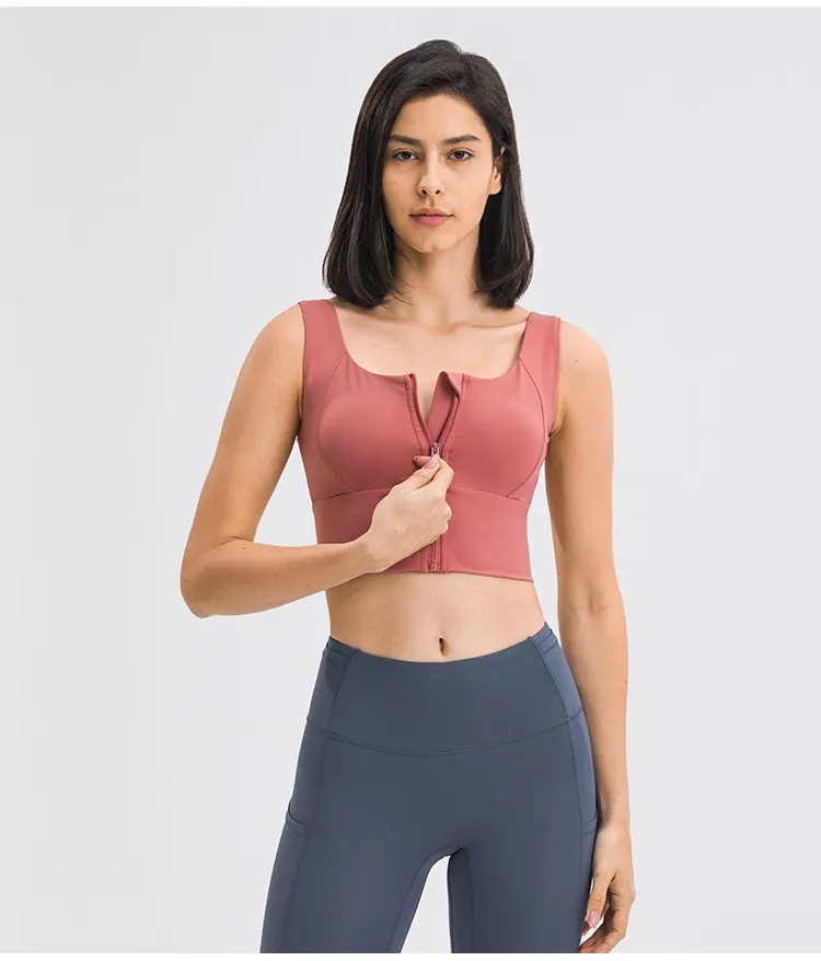 Women’s Zip Front Sports Bra Manufacturer | Longline Yoga Bra Supplier