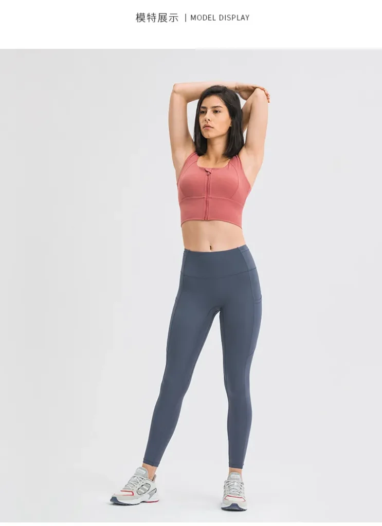 Women’s Zip Front Sports Bra Manufacturer | Longline Yoga Bra Supplier