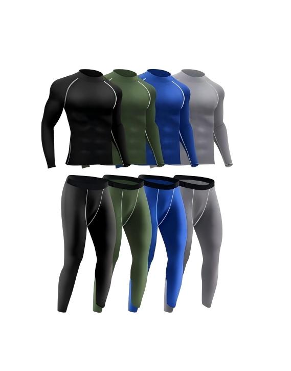 Custom Compression Shirts & Pants Long Sleeve Base Layer Set | Sportswear Manufacturer | OEM & Private Label